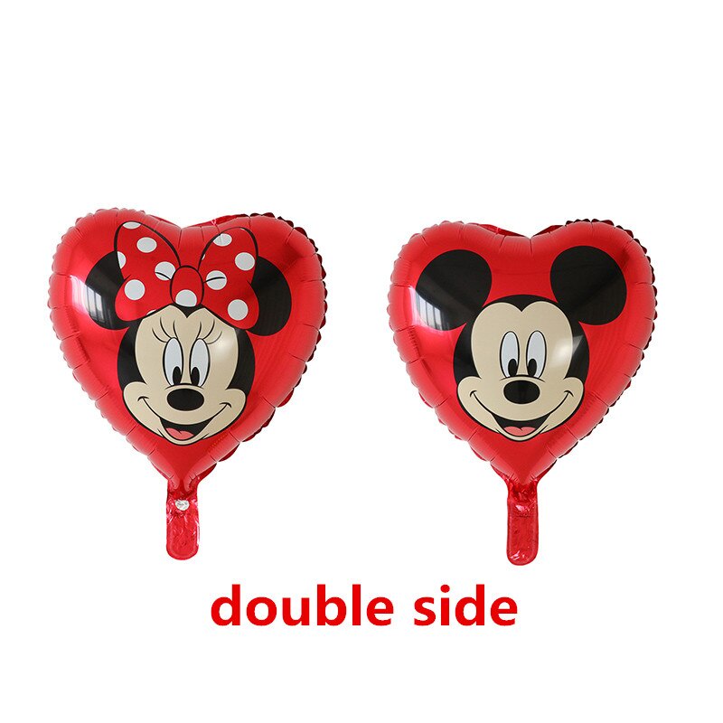 Giảm Giá 1 Bong Bóng Lá Nhôm helium Hình Trái Tim Hoạt Hình mickey minnie Trang Trí Tiệc Sinh Nhật Cho Bé Kích Thước 18inch