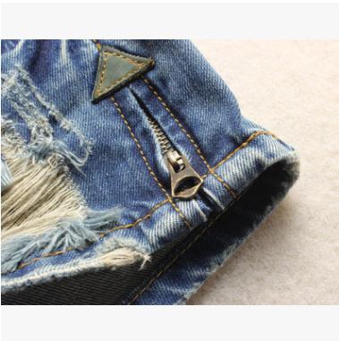 Quần Short Jeans Rách Lưng Thấp Size S / 3Xl Thời Trang Cho Nữ