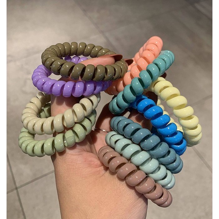 Korean Version of the New Fashion Pastel Color Elastic Headband Girl Super Fairy Laser Colorful Phone Line Hair Ri
