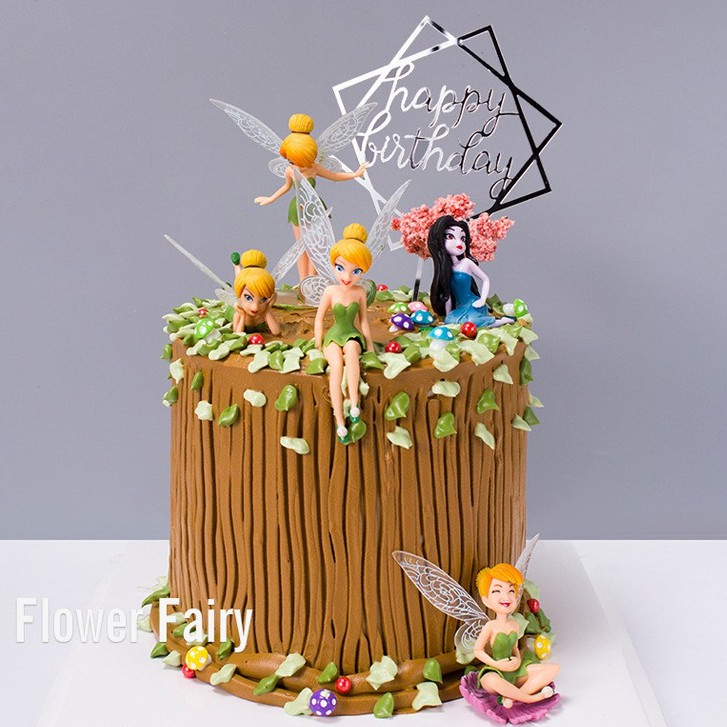 Set Tinker Bell trang trí bánh kem, phụ kiện sinh nhật, đồ trang trí bánh kem sinh nhật