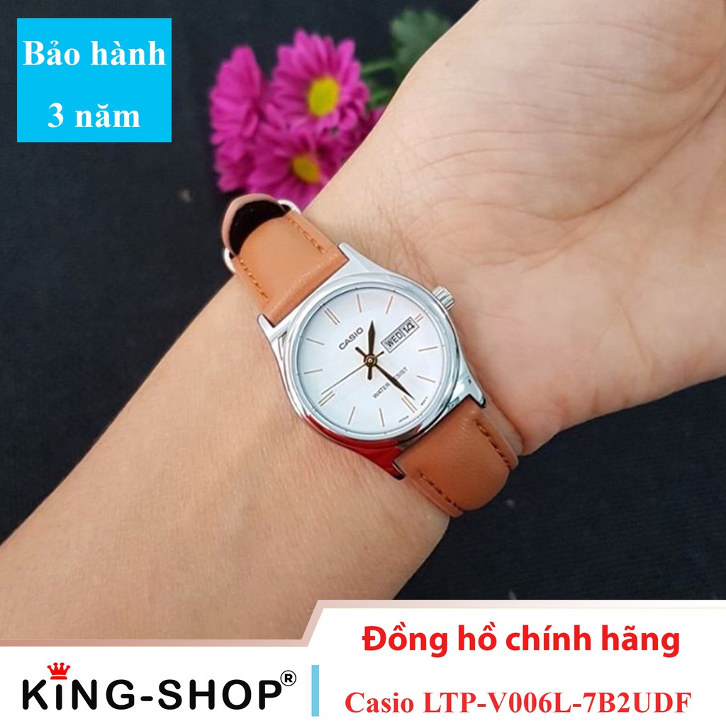Đồng hồ nữ Casio Standard thể thao, điện tử giá rẻ - Dây da, chống nước (LTP-V006L-7B2UDF)