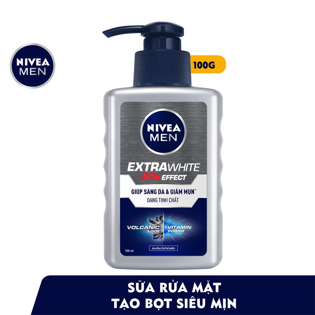 NIVEA -  Sữa rửa mặt Nivea Men giúp sáng da vượt trội 100ml - 83956 Giá Sỉ