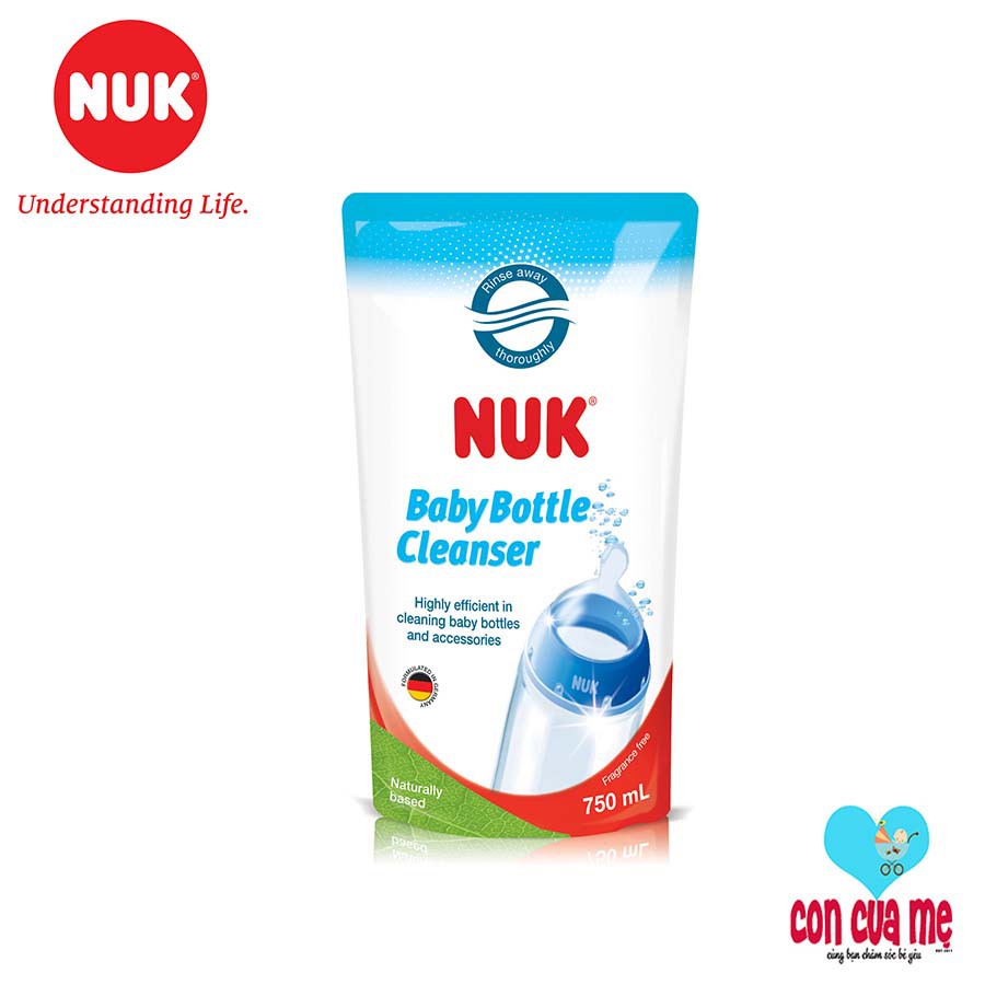 [Chính hãng có tem PP] Nước rửa bình sữa NUK chai túi 500-750-950ml