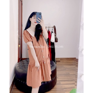 Váy bầu thiết kế đuôi cá cổ nhọn ( có ảnh thật )