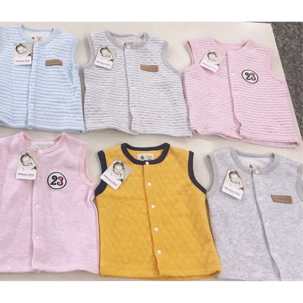 Áo gile hãng MOMMA BABY hàng chính hãng cho bé trai/bé gái chất cotton size 9M-36M