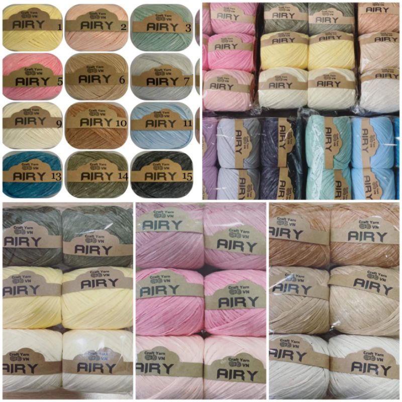 Sợi Airy Nhẹ Mát Móc Túi Nón Thời Trang