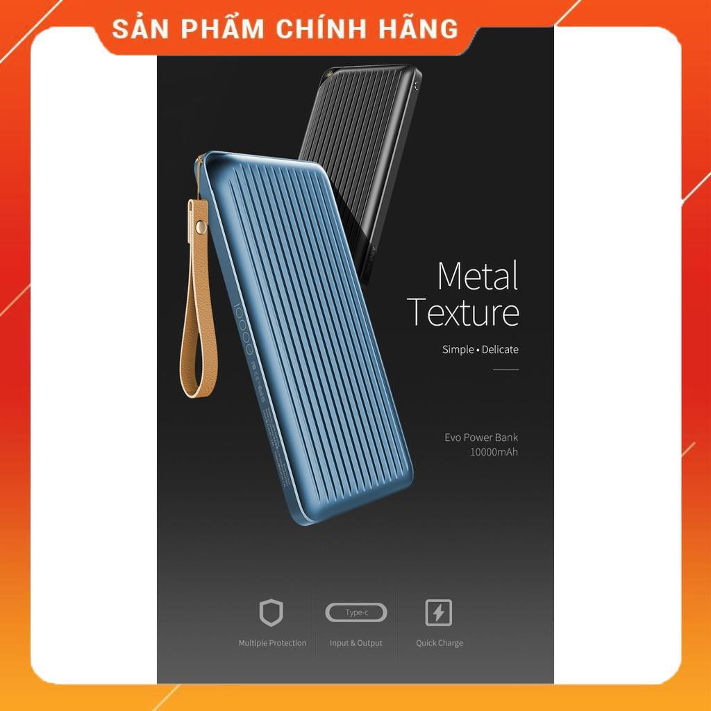 Pin dự phòng nhôm nguyên khối hỗ trợ sạc nhanh Rockspace Evo 10.000 mAh - Hàng chính hãng bảo hành 12 tháng