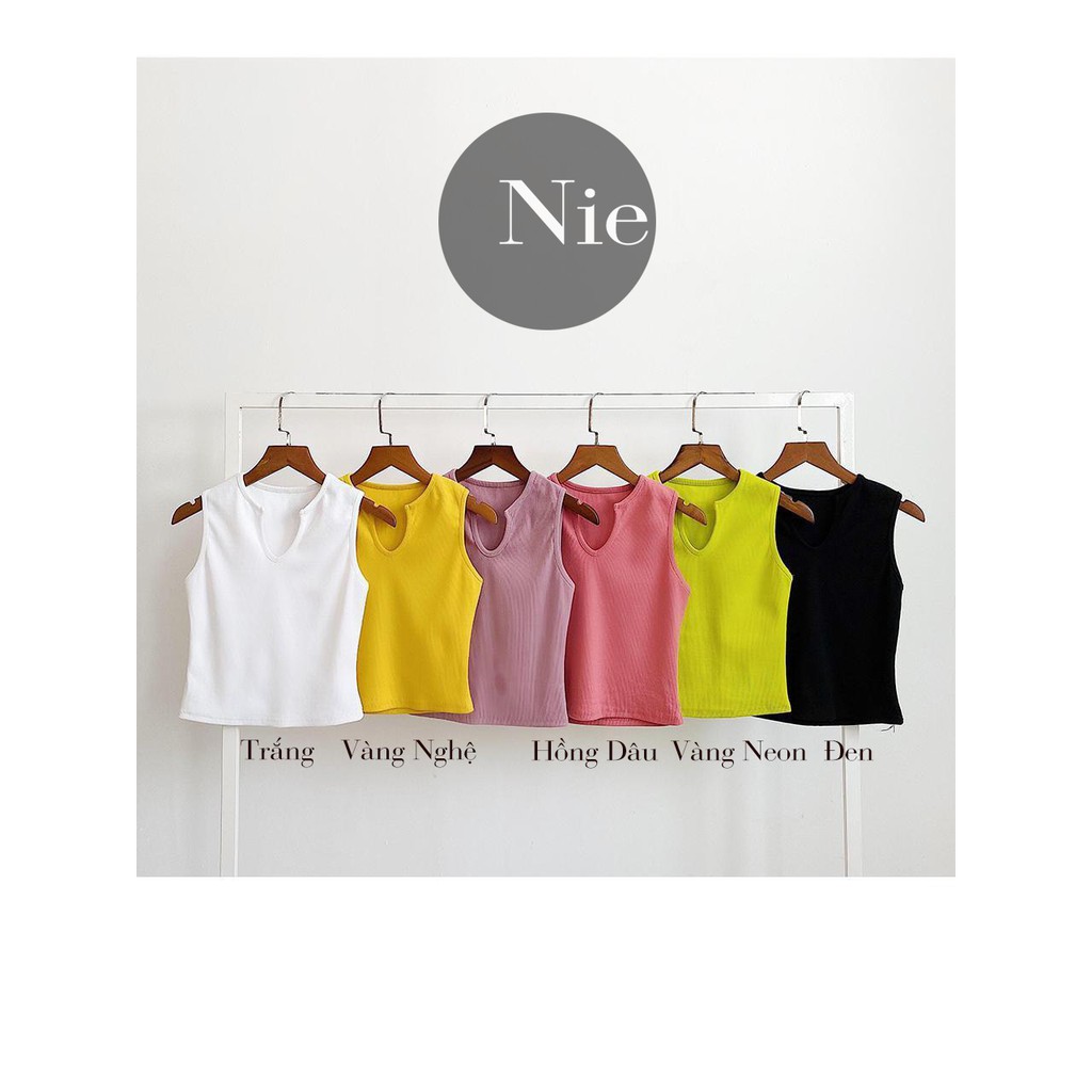 Croptop thun gân viền cổ khoét năng động🤸