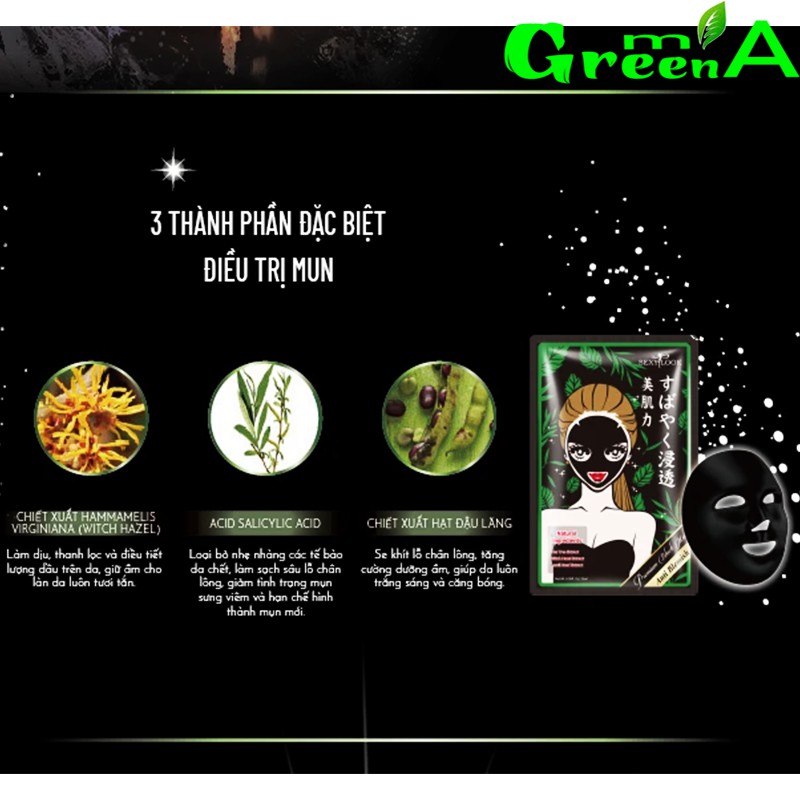 SEXYLOOK [SET 5 MIẾNG] Mặt nạ tràm trà giảm mụn giảm thâm kiểm soát dầu thừa cho da mụn | Thế Giới Skin Care