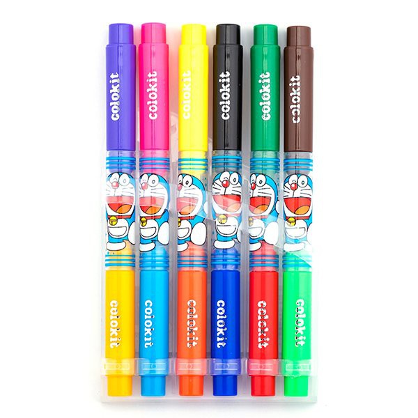 Bút lông màu Thiên Long Colokit Doraemon FP-C05/DO- 1 cây/2 đầu ( 2 màu)- 6 cây 12 màu