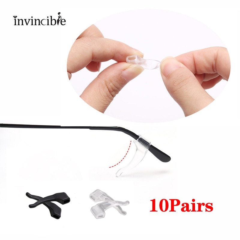 10 Cặp móc tai đeo mắt kính chống trượt bằng silicon