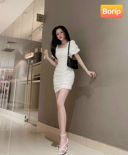 Đầm body đan dây lưng thun borip( có mút ngực) | BigBuy360 - bigbuy360.vn