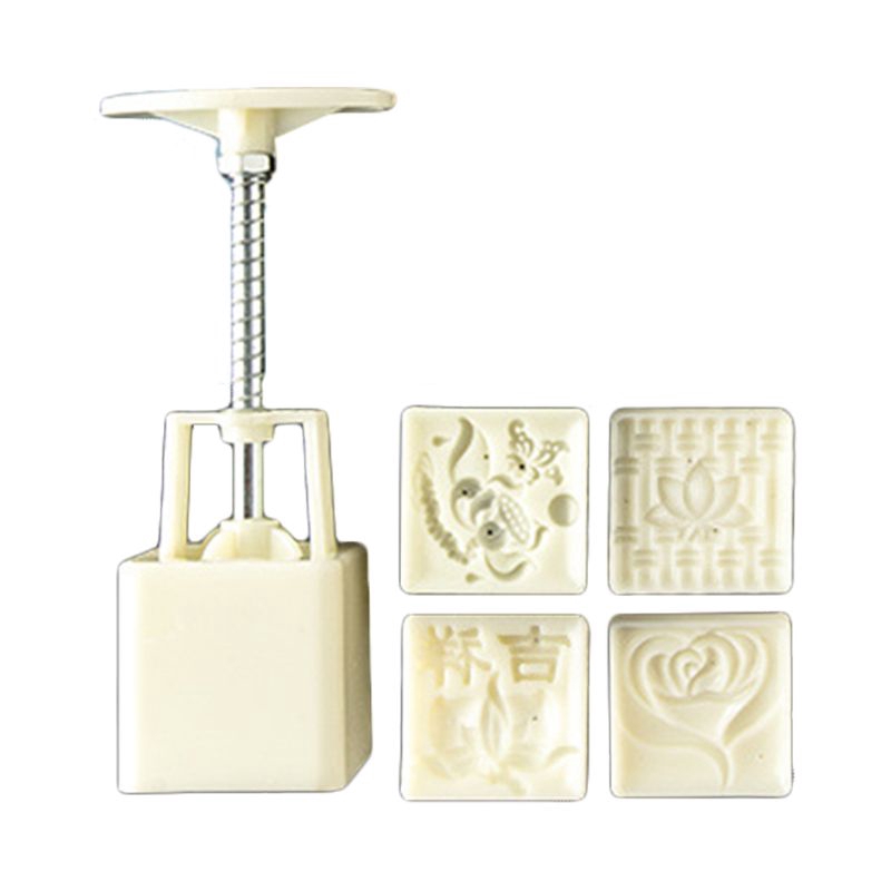 Khuôn Làm Bánh Trung Thu Hình Thùng Bánh Trung Thu 50g Kèm 4 / 6 Đầu Phun