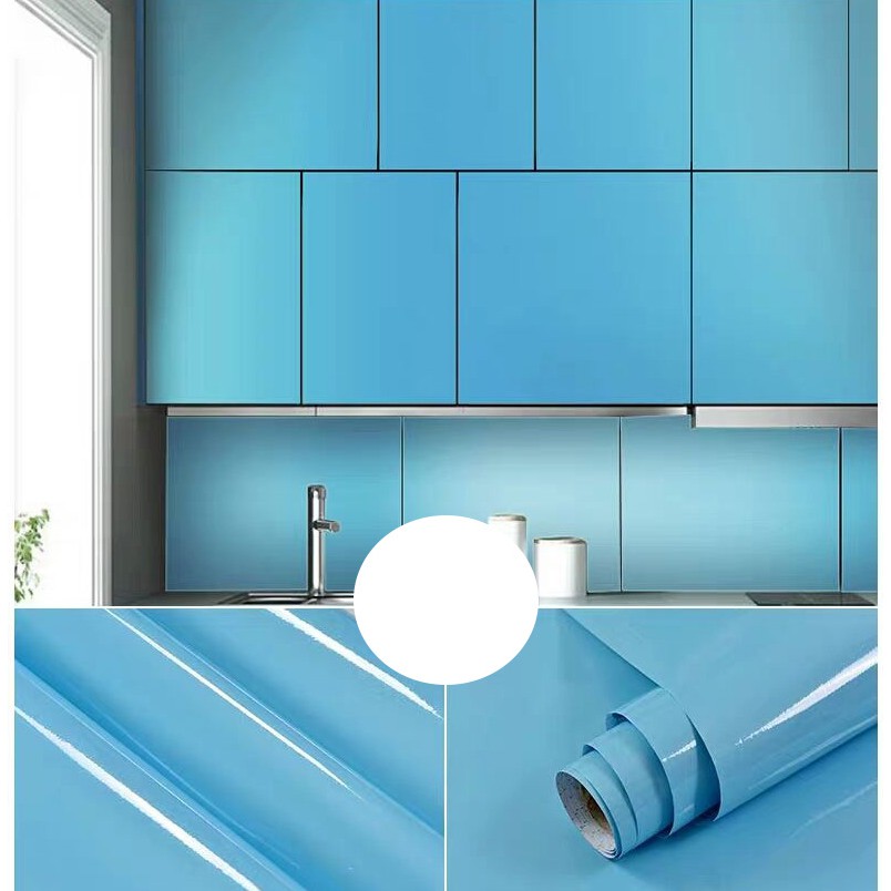 COMBO 10M Giấy dán tường màu xanh trơn [HÀNG CHẤT LƯỢNG] có sẵn keo mặt sau - khổ 1,2m