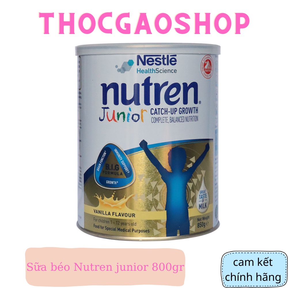 Sữa béo Nutren junior 800gr dành cho trẻ 1-10 tuổi Thuỵ Sỹ