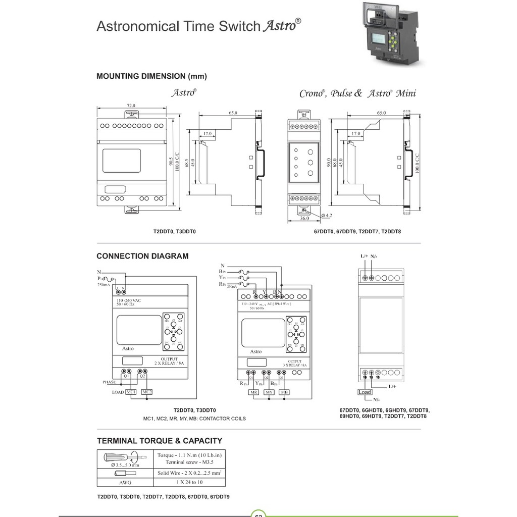 Thiết bị hẹn giờ 24h Time Switch 67DDT0