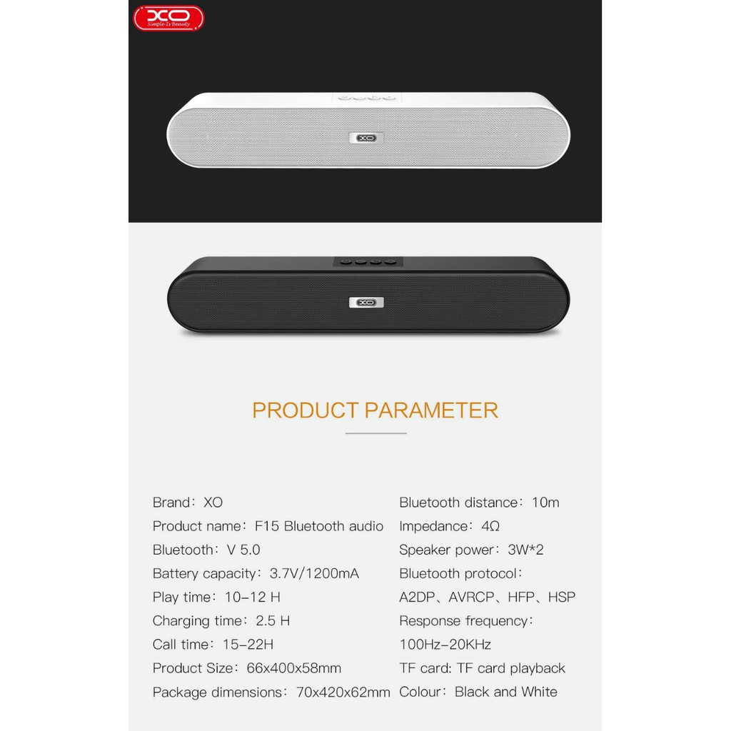 Loa thanh soundlbar bluetooth để bàn vi tính, TV, Laptop XO F15