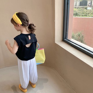 [A186] Áo phông cô bé hở lưng sz 90-140