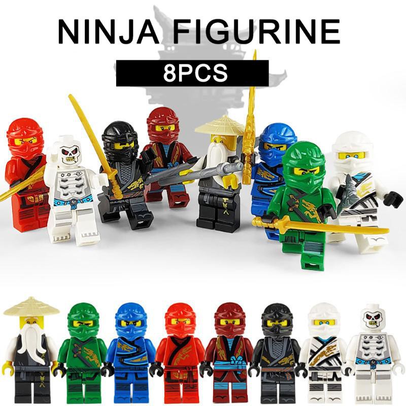 Bộ Đồ Chơi Lego Lắp Ráp Ninjago Gồm 8 Nhân Vật Jay Zane Kai Lloyd Cole Nya Harumi Garmadon Vui Nhộn Cho Bé