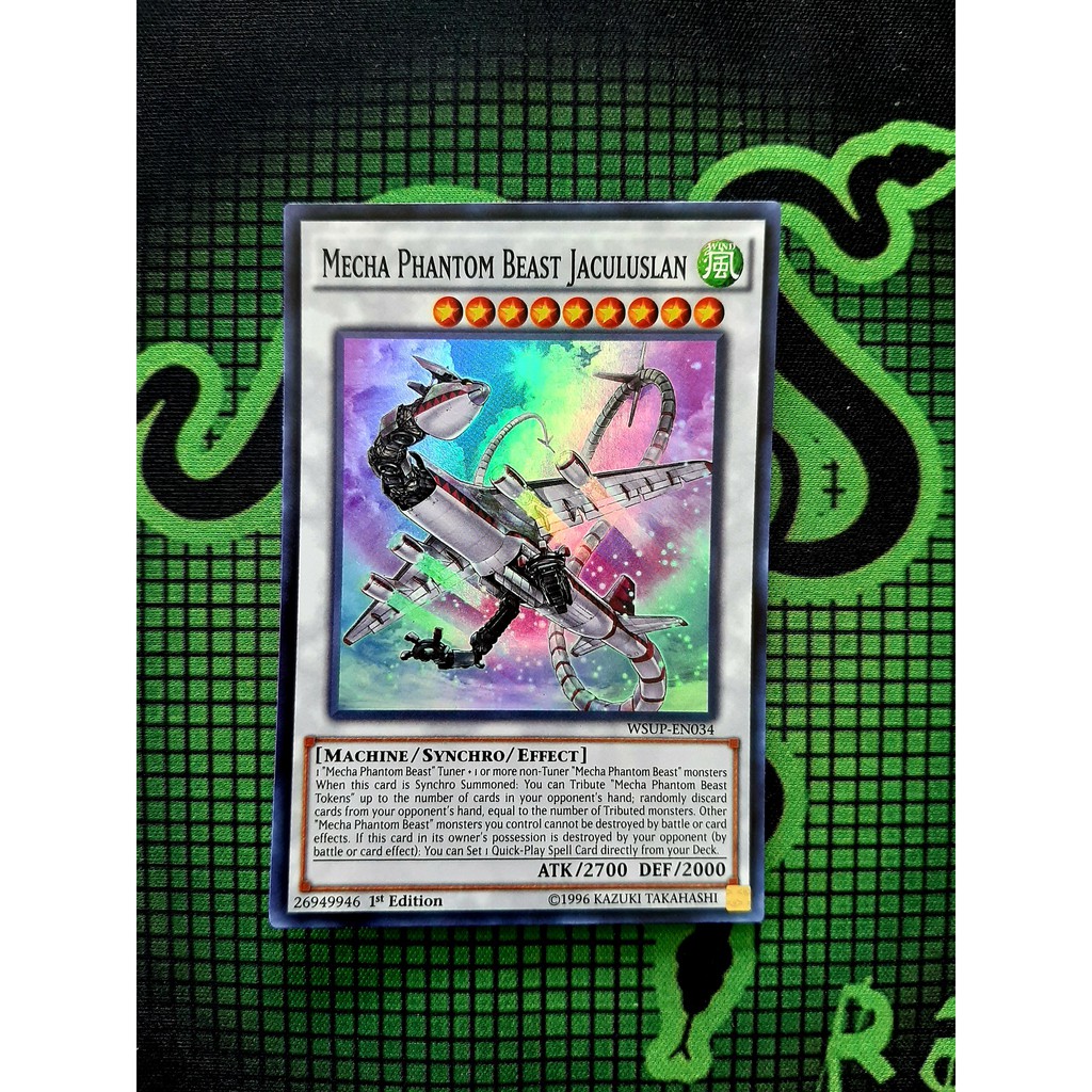 THẺ BÀI YUGIOH - MONTER -Mecha Phantom Beast Jaculuslan - WSUP-EN034 - Super Rare