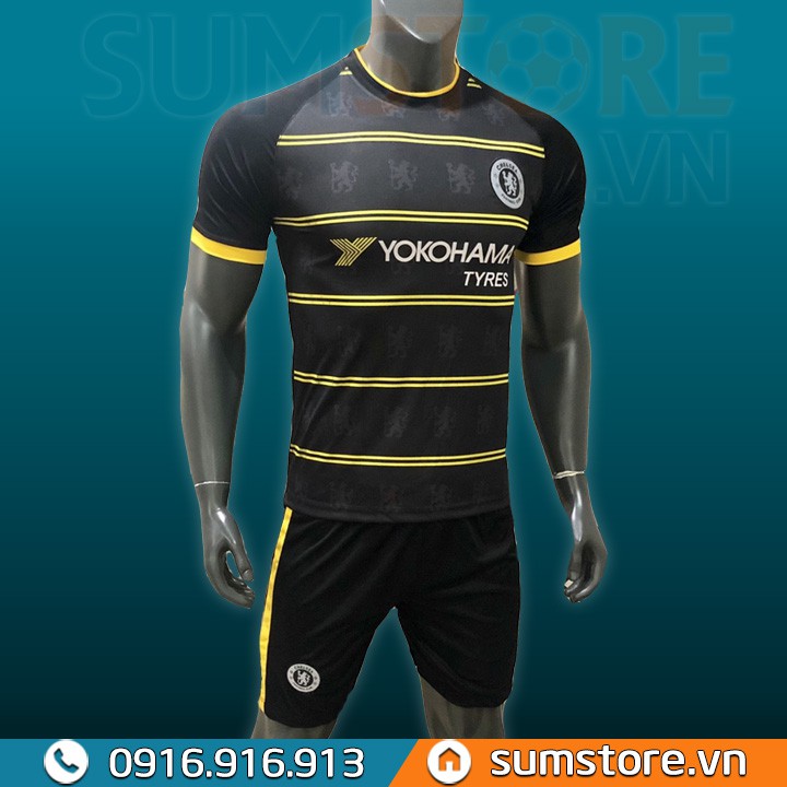 Quần Áo Đá Banh Chelsea Đen - Áo Bóng Đá Mới Nhất 2019