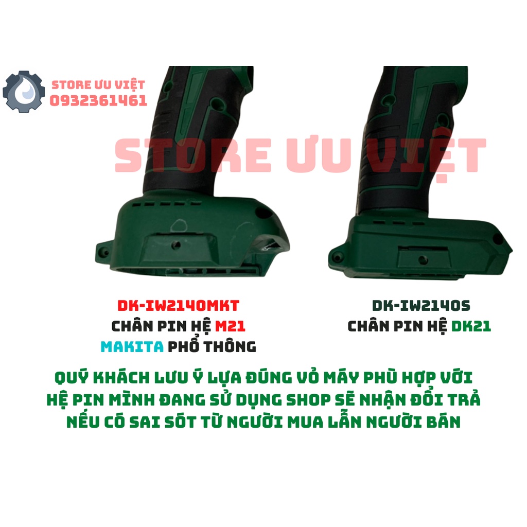 VỎ PIN THÂN MÁY DK-IW2140MKT DK-IW2140S MÁY SIẾT BÙ LONG DEKTON PHỤ TÙNG THAY THẾ