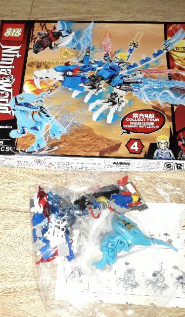 Lắp ráp 1 hộp LegoNinja Rồng khổng lồ đi săn khủng long 82205 có trên 170 chi tiết bằng nhựa ABS