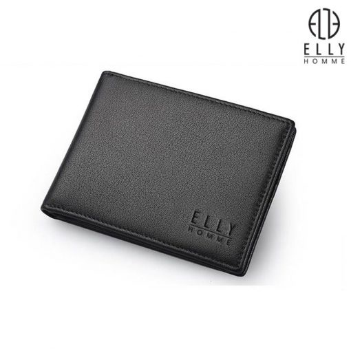 Ví nam da thật ELLY HOMME- EVM3 - Đen