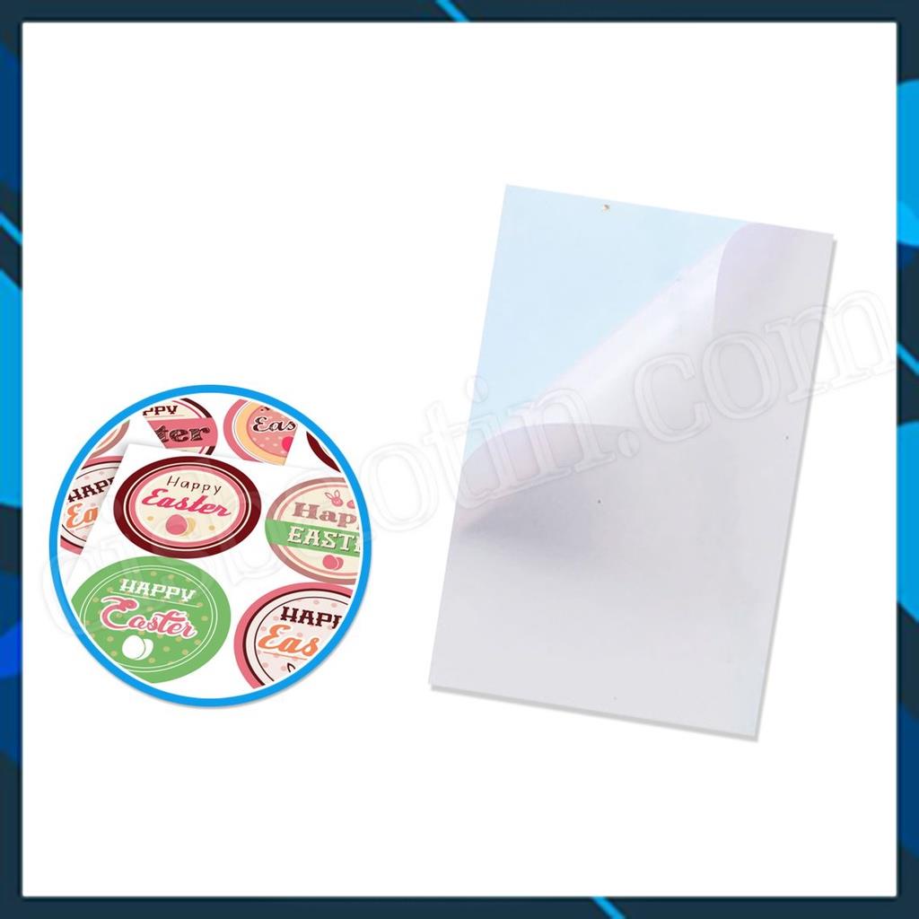 DECAL GIẤY ĐẾ XANH A4 (Xấp 100 tờ)