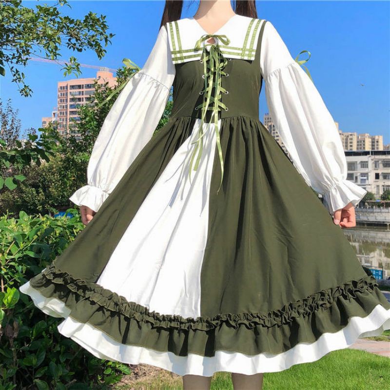 Váy/ Đầm lolita mẫu mới cổ áo hải quân