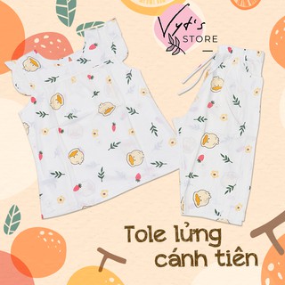 Đồ bộ nữ tole lanh quần lửng cánh tiên_02