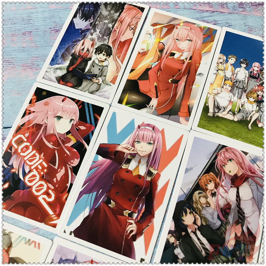 Hộp 30 Cái/ Hộp ✪ Bộ Hình Thẻ Lomo Hoạt Hình DARLING In The FRANXX ✪ Bưu Thiếp Mini Kích Thước 5.5cm*8.8cm Dùng Làm Quà Tặng