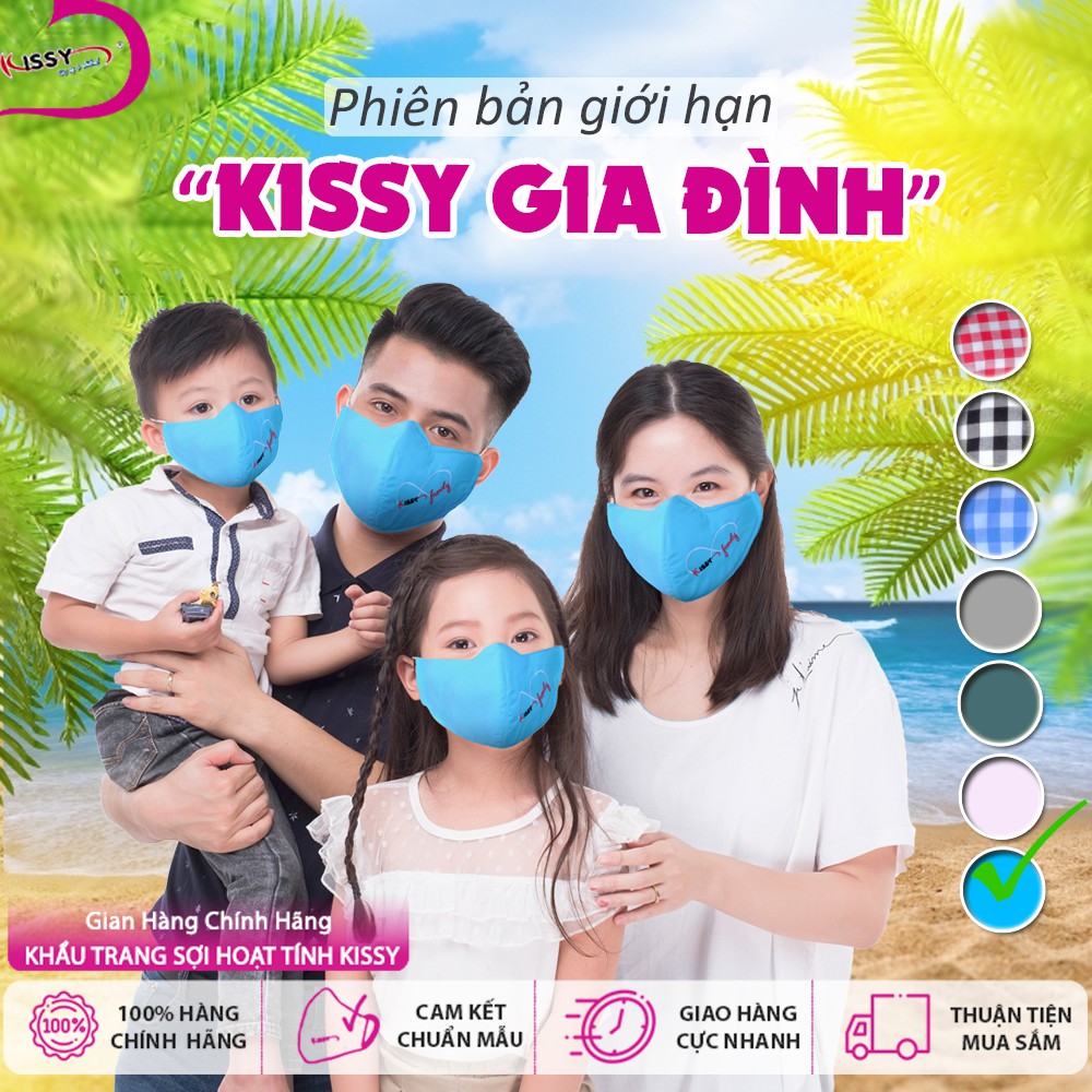 Combo Khẩu Trang Kissy Gia Đình Được Chọn Size