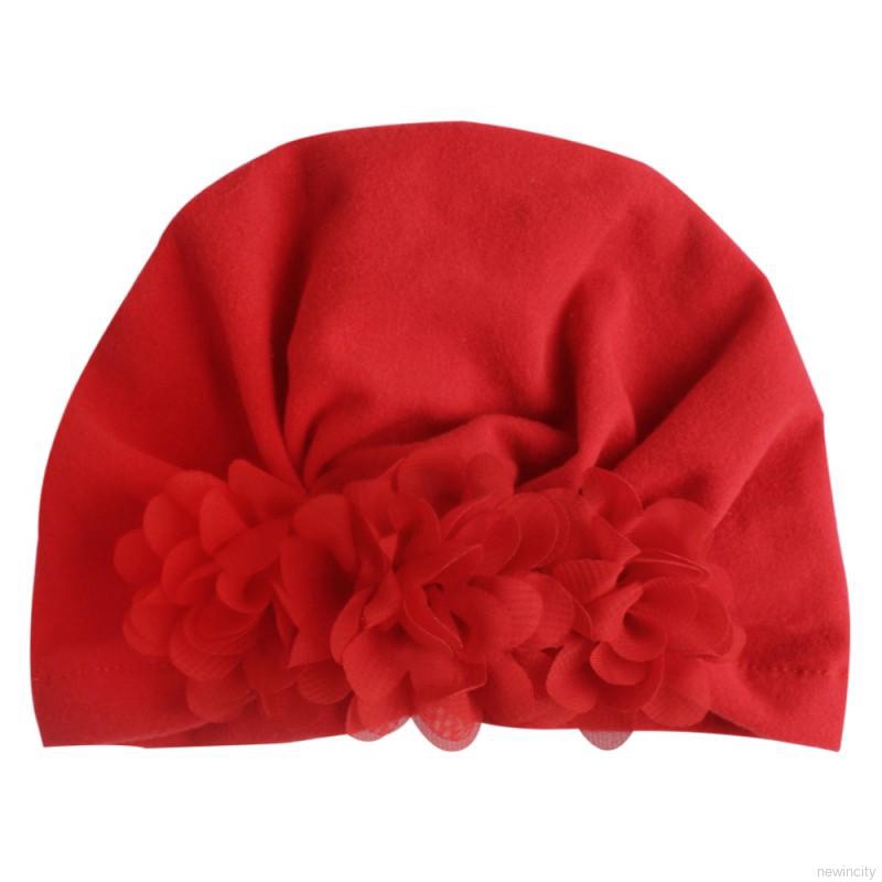 Mũ cotton co dãn in hoa dễ thương cho bé