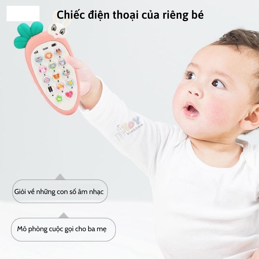Điện Thoại Đồ Chơi Cho Bé Có Nhạc Tiếng Anh  & Đèn  Tặng Kèm Pin & Dây đeo