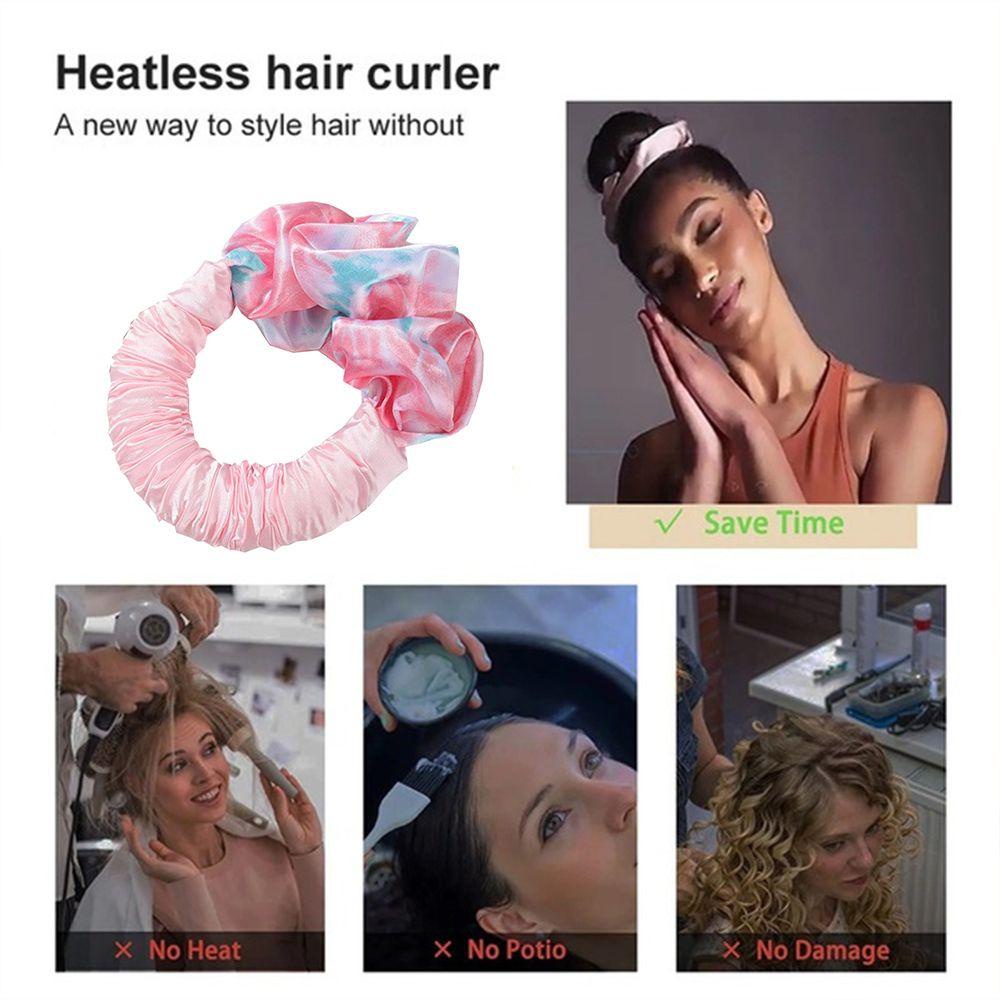 Dây Buộc Tóc Vải Satin Không Dùng Nhiệt Tạo Kiểu Tóc Xoăn