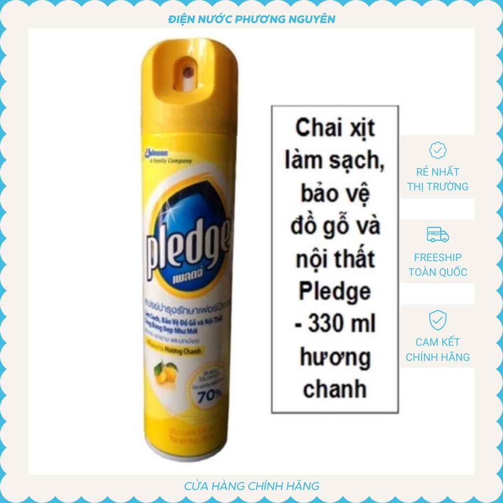 Chai xịt làm sạch làm bóng đồ gỗ Pledge 330ml Thai Lan - Chai xịt đánh bóng đồ da