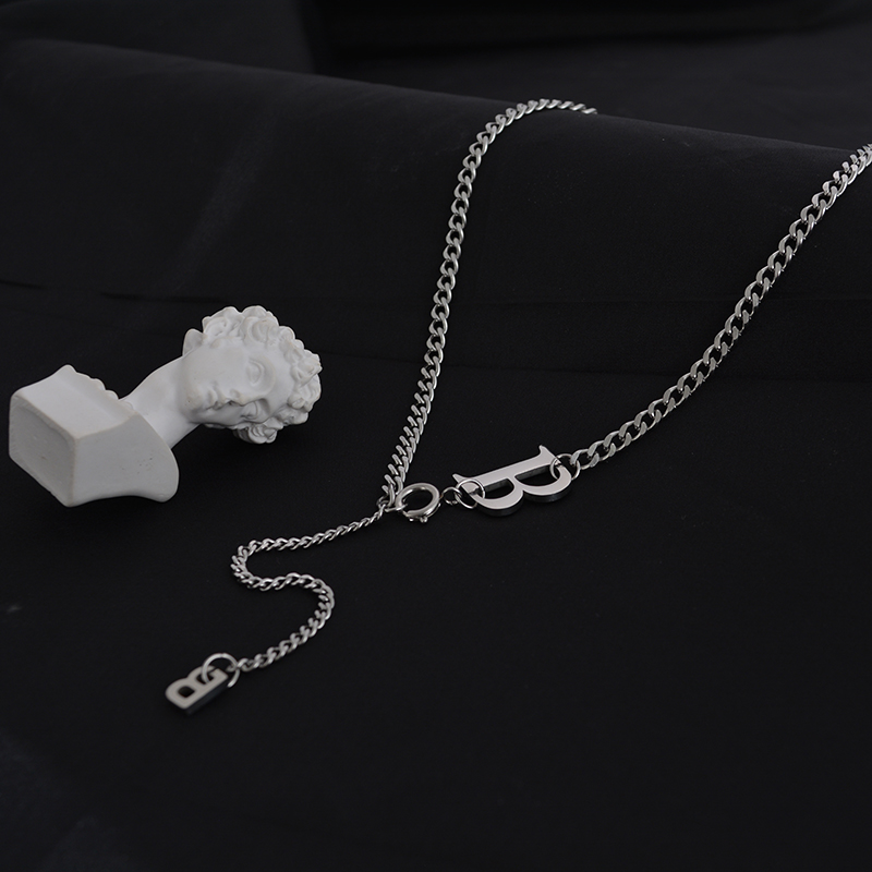 Dây Chuyền Thép Titan Mặt Hình Chữ B 22XL035 Thời Trang