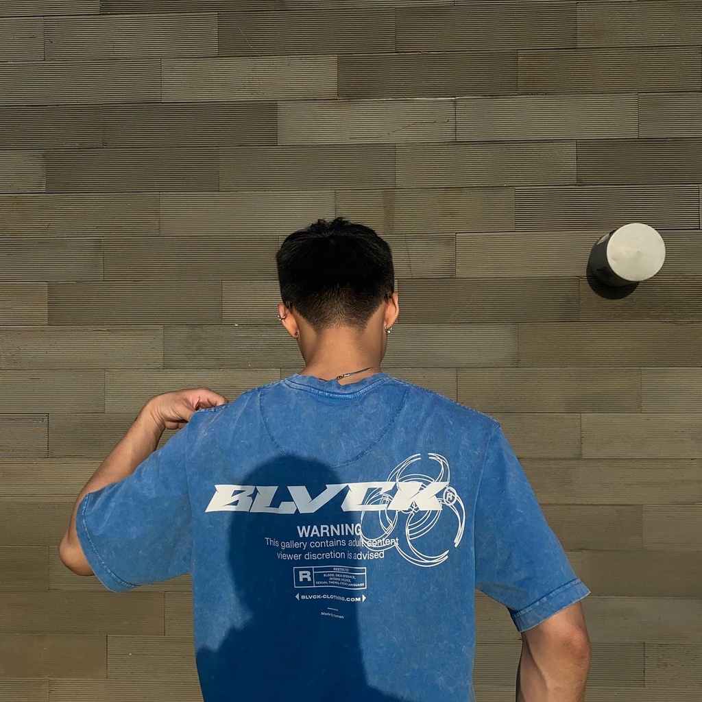 Áo thun Tiedye - "Mask off" - Màu xanh