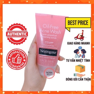 [HÀNG MỸ] Sữa Rửa Mặt Neutrogena Oil-Free Acne Wash Pink Grapefruit Foaming Scrub (124m/198ml)