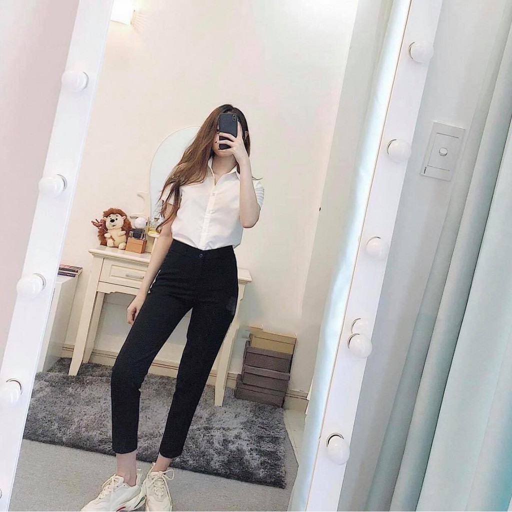 [Mã SKAMA06 giảm 8% tối đa 50K đơn 250K] Áo somi trắng tay uni ❤️❤️❤️ XƯỞNG MAY NHÀ BELL_CHIBEST_AB192