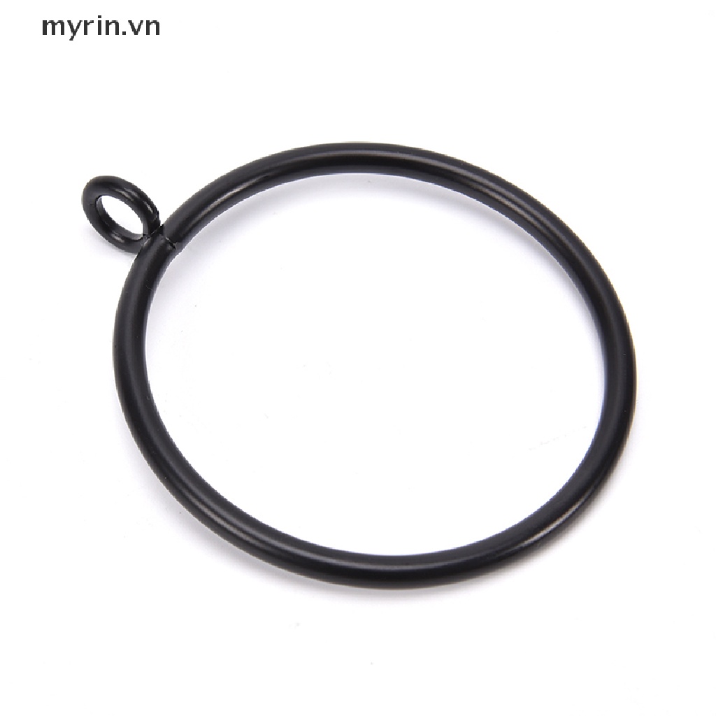 Set 10 Vòng Treo Rèm Cửa Bằng Kim Loại Màu Đen 5 Kích Cỡ