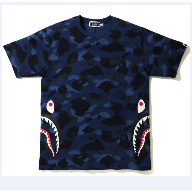 New Bape Shark Camouflage T shirt Men Women High Quality Casual Short sleeve t-shirt