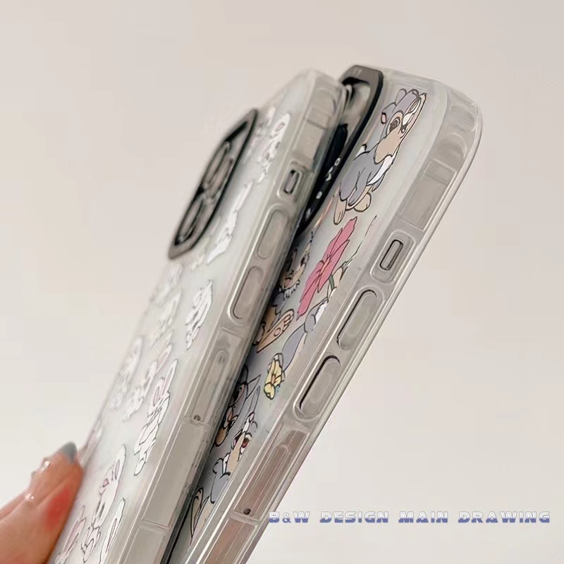 Ốp Điện Thoại Acrylic Trong Suốt Chống Sốc Hình Thỏ Hoạt Hình Cho iPhone 14 13 12 11 Pro MAX 14Plus IX XS MAX XR 7Plus 8Plus