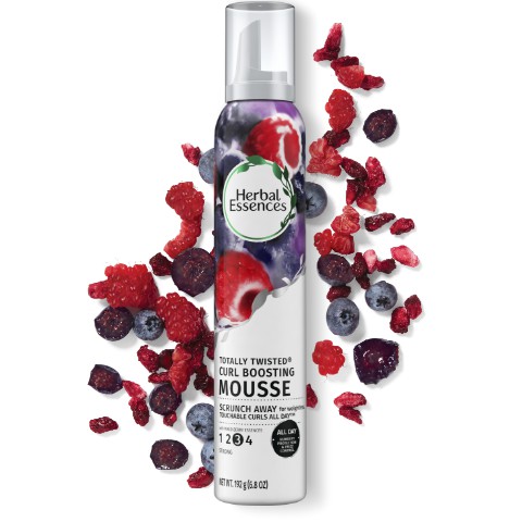 Mousse làm xoăn và phồng tóc Herbal Essences Totally Twisted Curl Boosting Hair Mousse Mixed Berry