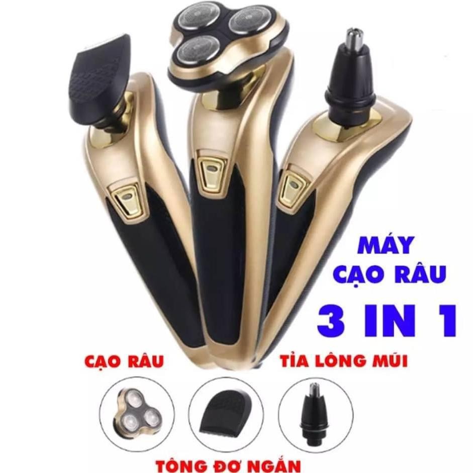 Máy Vệ Sinh Cá Nhân 3in1 Cắt Tóc Cạo Râu Tỉa Lông Lưỡi Cạo Thông Minh, Có Cổng Sạc USB