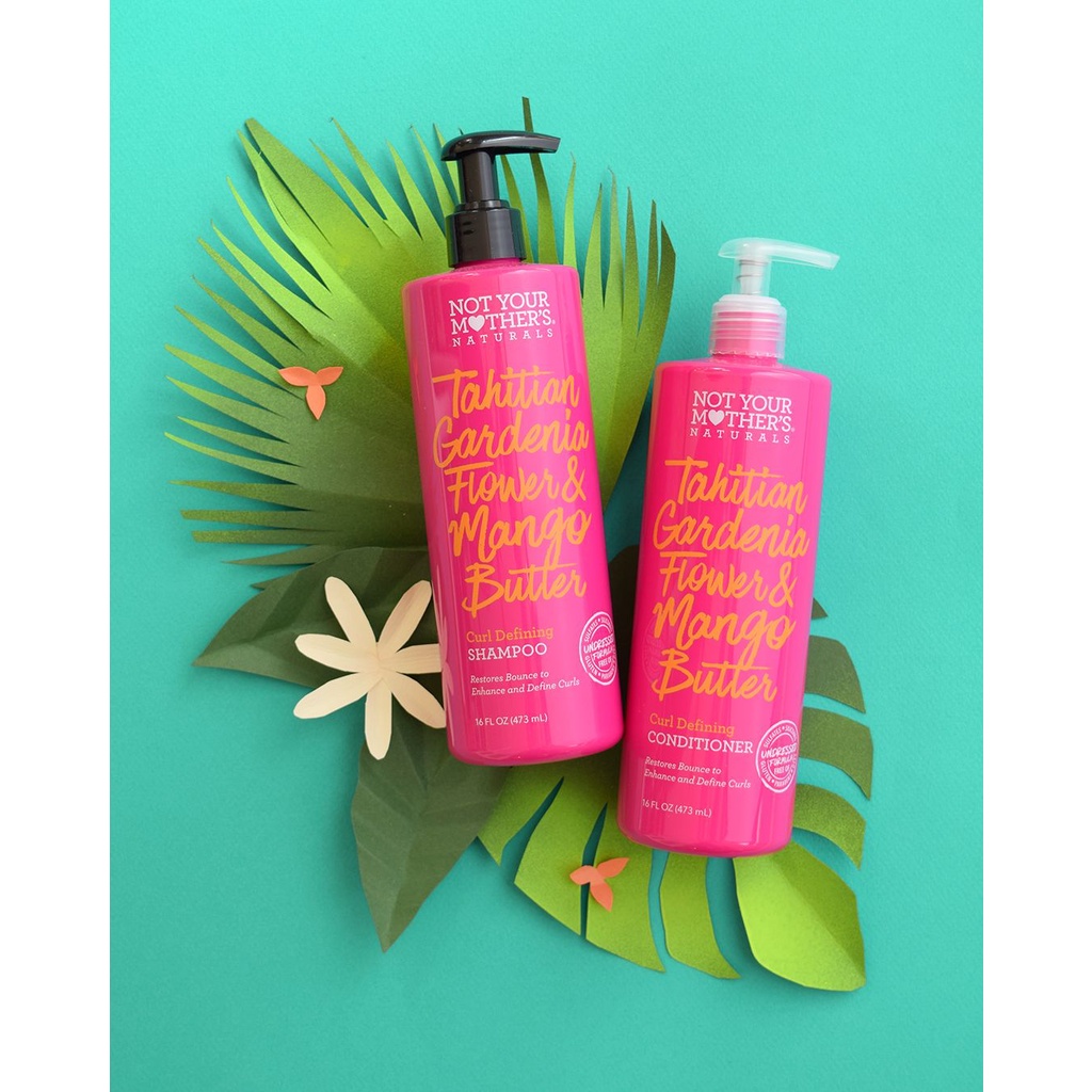 Cặp gội xả cho tóc xoăn Not Your Mother's Naturals Tahitian Gardenia Flower &amp; Mango Butter 450ml