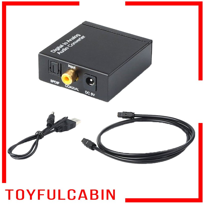 Digital to Analog Audio Converter Optical Coaxial Toslink SPDIF RCA R/L AUX