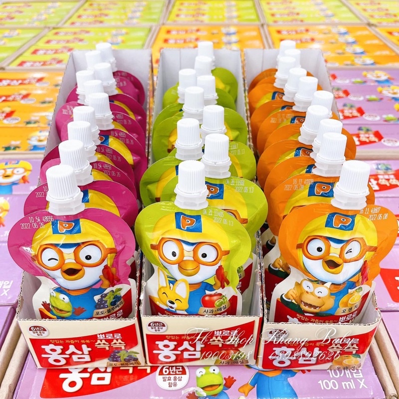 Nước hồng sâm Pororo Hàn Quốc