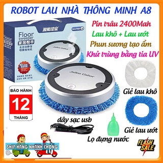 💥HOT 2022💥Robot hút bụi JG-A8 thông minh, Robot lau nhà tự động công nghệ AI 3 trong 1, Máy lau nhà kết hợp phun sương